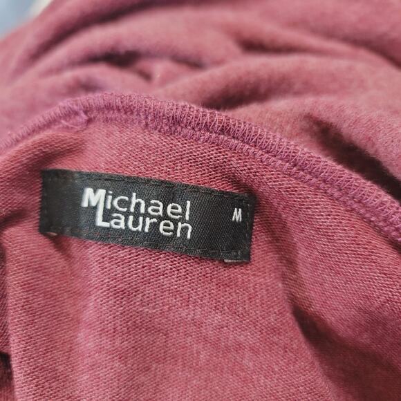 Michael Lauren Vargus Draped Turtleneck Dress in Sangria - Picture 10 of 11